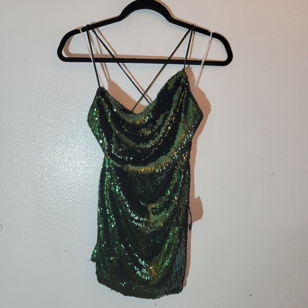 Lulus Emerald green mini dress